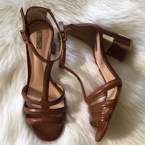 Schutz T-Strap Sandal Heels